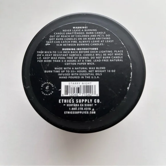 NEW 🕯️ Ethics Supply Co Starry Night Candle - National Parks Collection - Picture 4 of 5